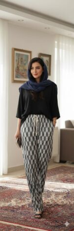 شلوار ریون زنانه، خرید شلوار، شلوار خانگی، شلوار بیرونی، خرید از درگهان، خرید از درگهان شاپ، قیمت شلوار زنانه در قشم