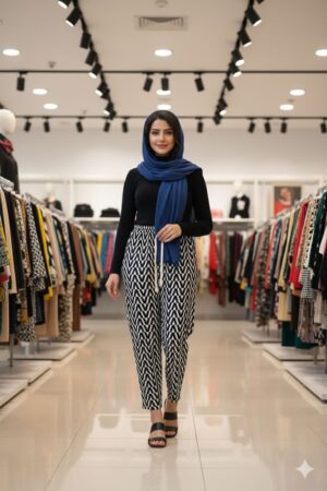 این شلوار خانگی زنانه با طراحی مدرن و دوخت باکیفیت، یکی از پرفروش‌ترین مدل‌های راحتی برای استفاده روزمره است. جنس ریون نرم و سبک آن باعث می‌شود احساس راحتی و آزادی کامل در طول روز داشته باشید. مدل بنددار و طرح خاص این شلوار باعث شده علاوه بر خانه، به‌عنوان شلوار بیرونی نیز قابل استفاده باشد. اگر به دنبال لباسی هستید که هم خوش‌دوخت باشد و هم برای استایل اسپرت مناسب، این مدل بهترین انتخاب شماست.