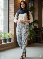 طرح: مدرن و جذاب مناسب فصل: 4 فصل محصولی وارداتی از کشور چین میباشد در 5 طرح جذاب و خوشگل فری سایز کاملا کشی دور کمر ( حداقل 70 – حداکثر 120 ) سانتی متر قد 100 سانتی متر