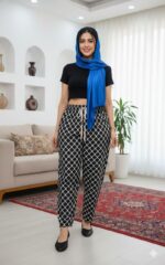 مناسب فصل: 4 فصل محصولی وارداتی از کشور چین میباشد در 5 طرح جذاب و خوشگل فری سایز کاملا کشی دور کمر ( حداقل 70 – حداکثر 120 ) سانتی متر قد 100 سانتی متر