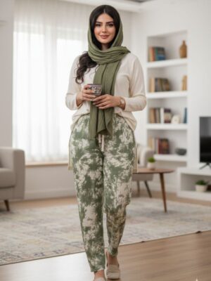 جنس پارچه: ریون درجه‌یک زد حساسیت ویژگی‌ها: سبک، لطیف، کشی و راحت کاربرد: شلوار خانگی و شلوار بیرونی طرح: مدرن و جذاب با تناژ رنگی مشکی و سفید مناسب فصل: 4 فصل محصولی وارداتی از کشور چین میباشد در 6 طرح جذاب و خوشگل فری سایز کاملا کشی دور کمر ( حداقل 70 – حداکثر 120 ) سانتی متر قد 100 سانتی متر