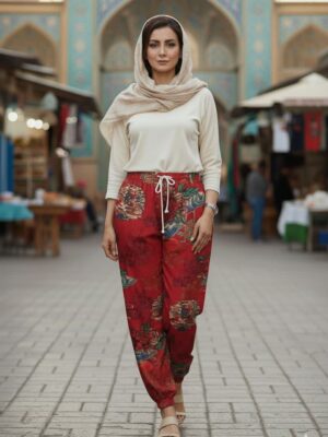 این شلوار ریون زنانه با طراحی خاص و دوخت حرفه‌ای، ترکیبی از راحتی و زیبایی را برای شما به ارمغان می‌آورد. جنس پارچه ریون باعث شده شلوار بسیار نرم، سبک و خوش‌فرم روی بدن بنشیند.