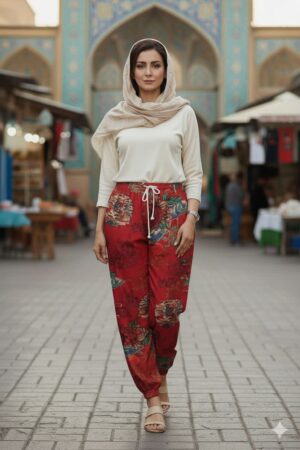 این شلوار ریون زنانه با طراحی خاص و دوخت حرفه‌ای، ترکیبی از راحتی و زیبایی را برای شما به ارمغان می‌آورد. جنس پارچه ریون باعث شده شلوار بسیار نرم، سبک و خوش‌فرم روی بدن بنشیند.