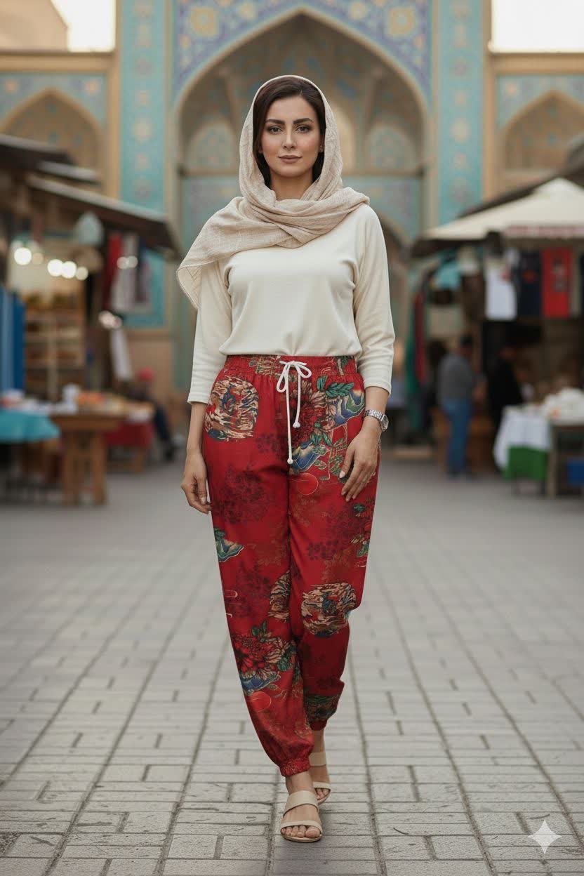 شلوار زنانه دمپا کش این شلوار ریون زنانه با طراحی خاص و دوخت حرفهای، ترکیبی از راحتی و زیبایی را برای شما به ارمغان میآورد. جنس پارچه ریون باعث شده شلوار بسیار نرم، سبک و خوشفرم روی بدن بنشیند.